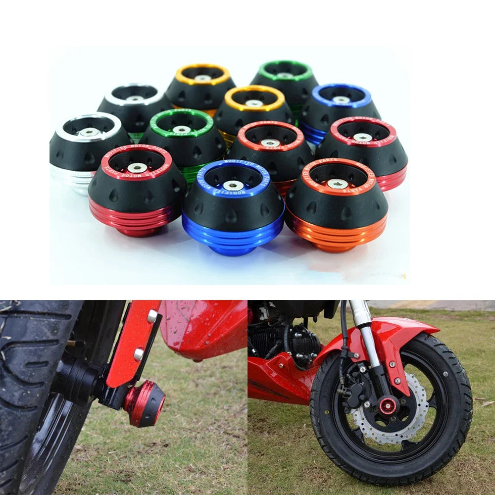 2/4Pcs Universal Motorcycle Wheel Protection Crash Pad Motorbike Crash Protectors Alloy Motocross Falling Front Fork Slider Cups