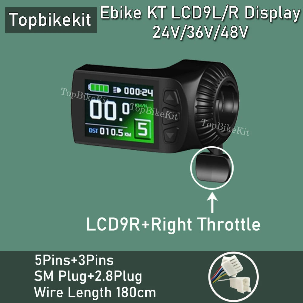 Ebike KT Display LCD8H Meter Display LED890 LED900S LCD3/4/5/8/9/10H/11 LCD Display+Julet 5pins WP Plug /SM Plug