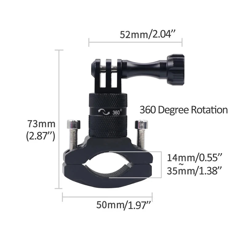 Bicycle Handlebar Mount Motorcycle Holder For Gopro Hero 13 12 11 10 9 8 SJCAM SJ4000 AKASO X5 insta360 DJI Osmo Action Camera