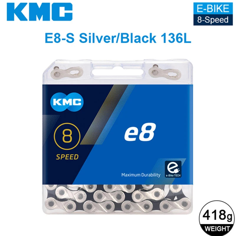 KMC E-BiKE E8 E9 E10 E11 E12 Chain 8 9 10 11 12 Speeds 136 Links Anti-rust Electric Sport Bicycle eBike Chains Original
