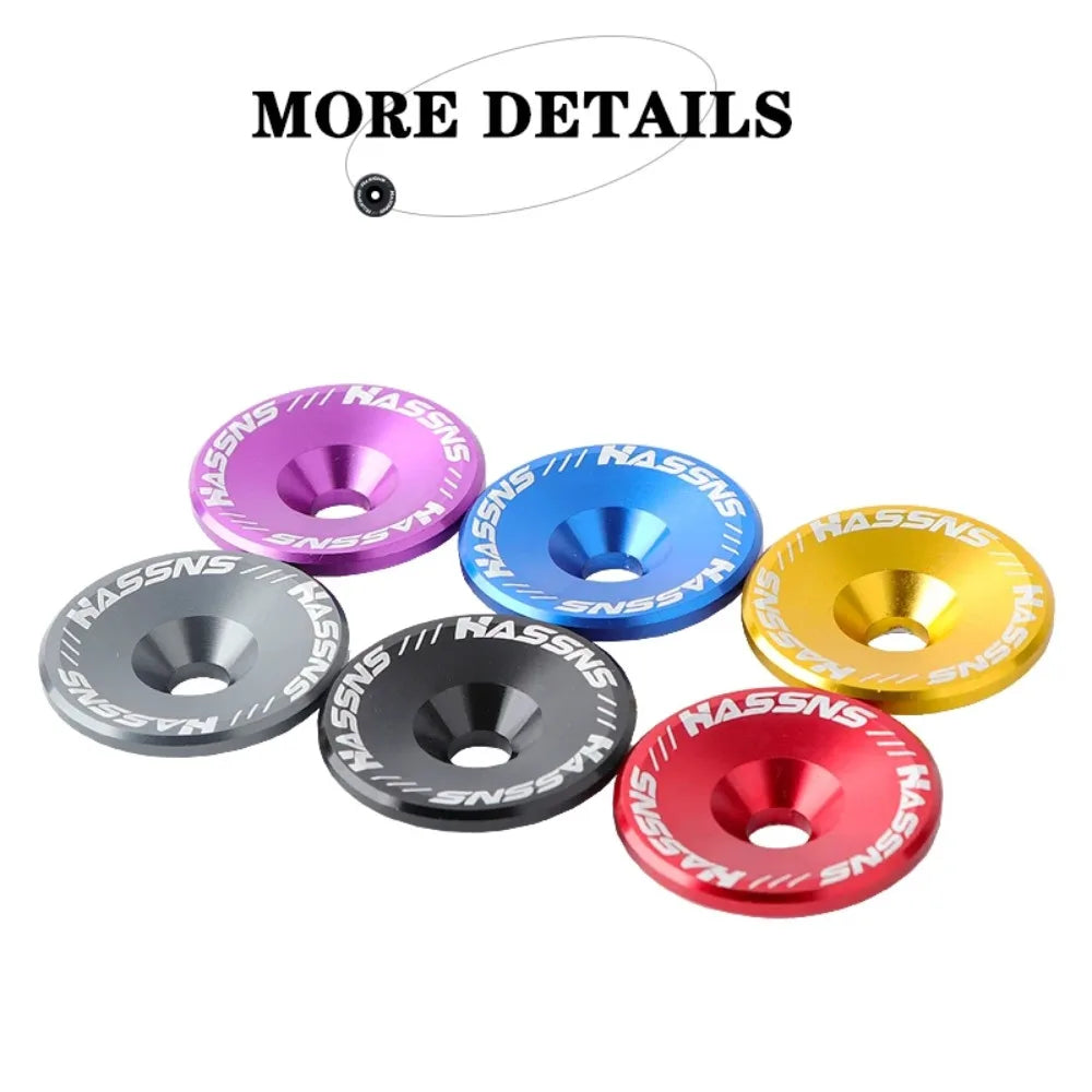 HASSNS Mtb Power Cap Stem Cap Bicycle Headset Top Cover For Mountain Road Bike Table Cover Aluminium Alloy Steering Series Top