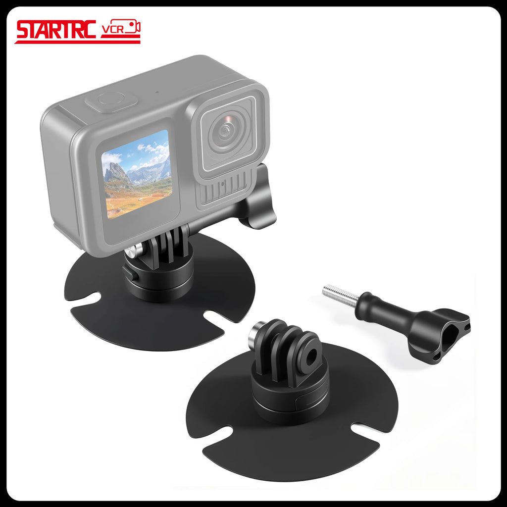 Flexible Adhesive Helmet Mount for DJI Osmo Action 6 5 pro 4 Nano for Insta360 X5/X4 GO Ultra Action Camera Snowboard Surfboard