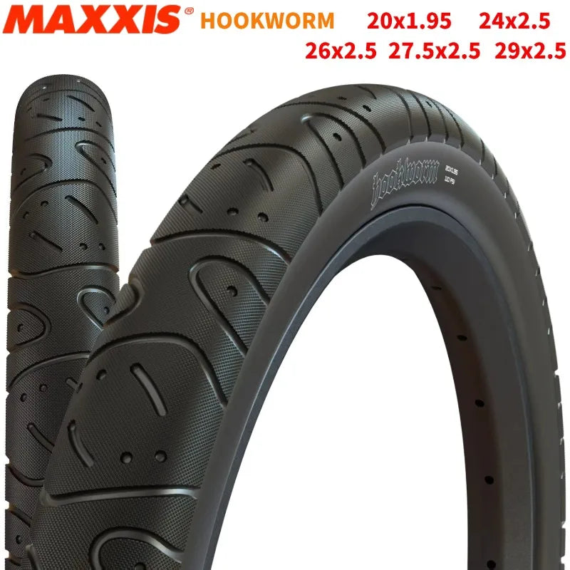 Maxxis HOOKWORM 20×1.95/24×2.5/26×2.5/27.5×2.5/29×2.5 BMX/Dirt Jump/Pump Track/Urban Wire Bead Bicycle Tyre