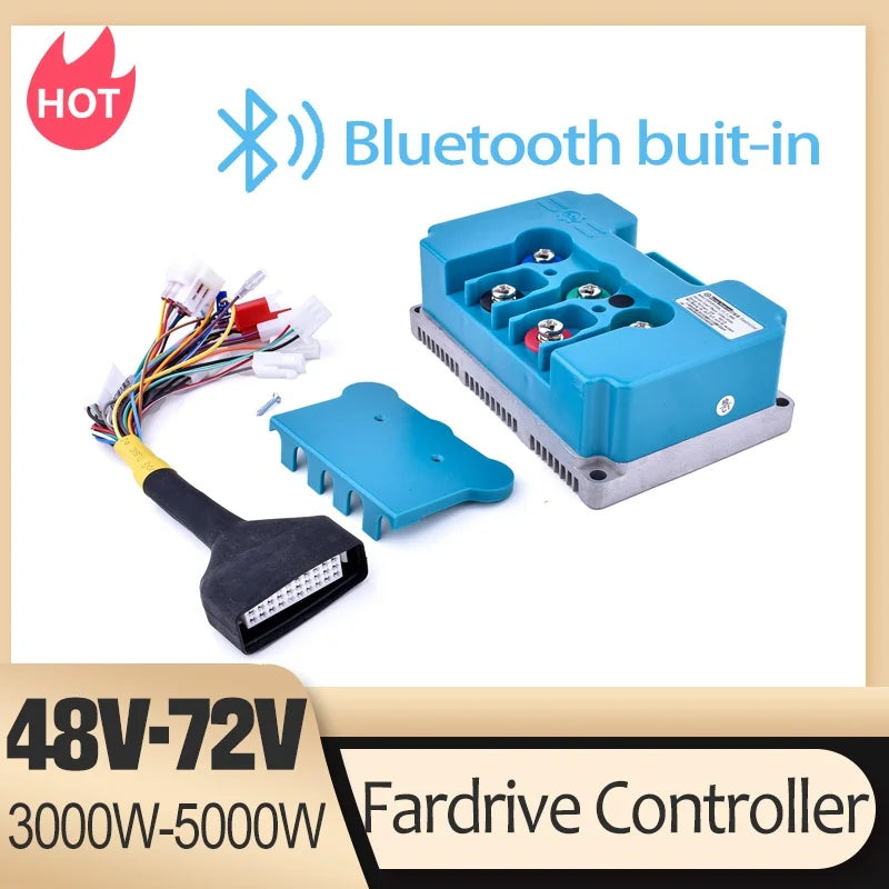 72V 5000W KR5V Parts Motorcycle Accessories 100A Brushless Controller for Electric Bike Motorcycle Razor Programmable