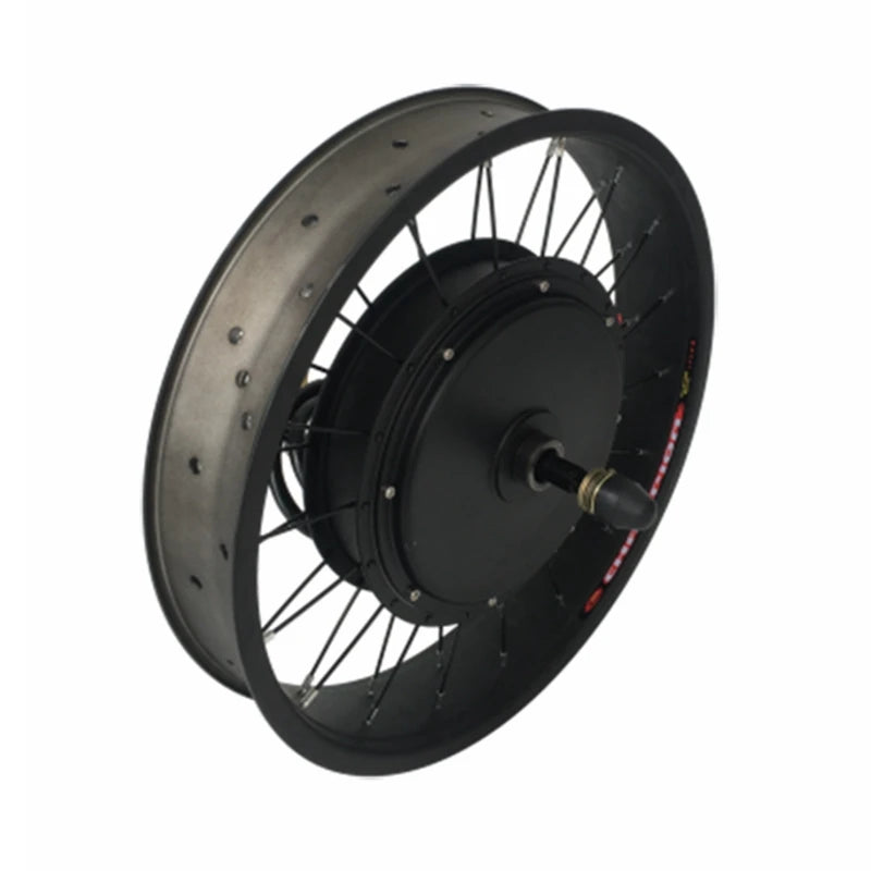 NBpower 170/190mm Dropout 48-96V 3000W 5000W Motor Wheel Black Fat Bike Motor Wheel for 20x4.0 24x4.0 26x4.0