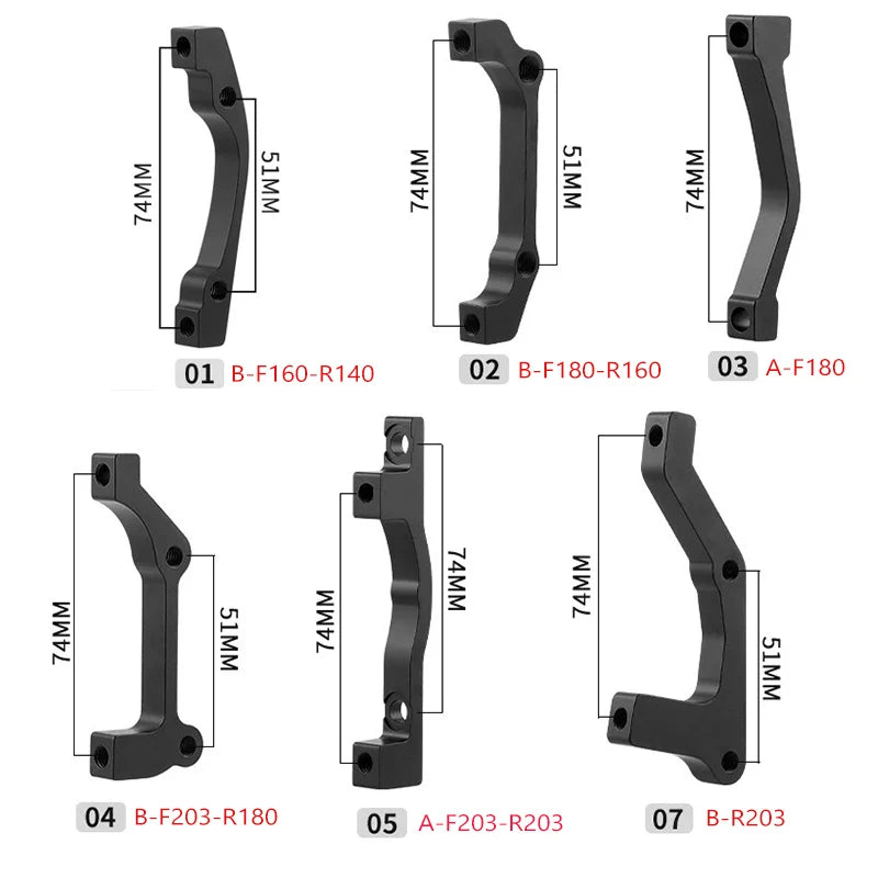 Bicycle Disc Brake Adapter MTB Disc Brake Converter for IS PM 160 180 203mm Rotor Mountain Bike Bracket Cycling Caliper Mount