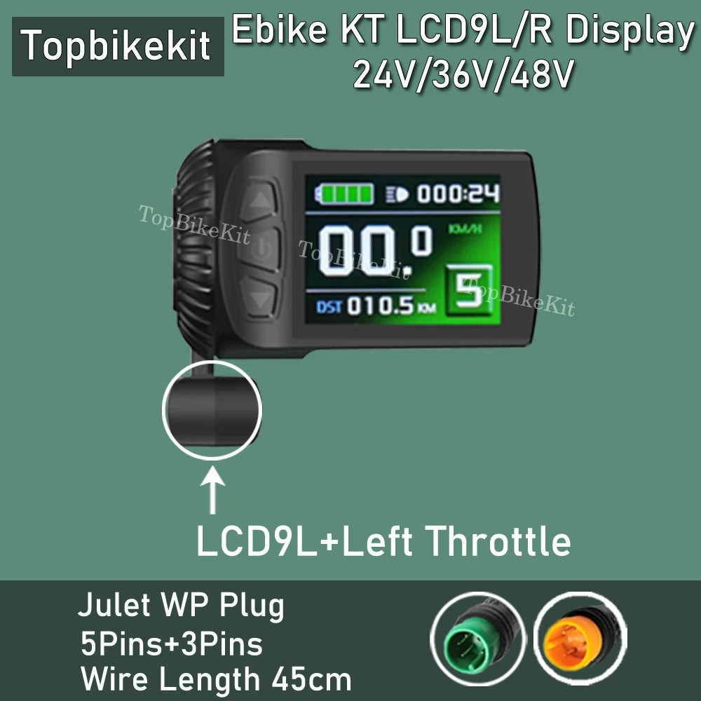 Ebike KT Display LCD8H Meter Display LED890 LED900S LCD3/4/5/8/9/10H/11 LCD Display+Julet 5pins WP Plug /SM Plug