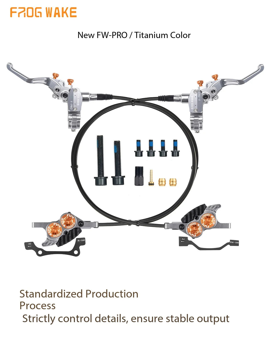 Frog F-PRO 4-Piston Hydraulic Brake DH Downhill for MTB & E-Bike