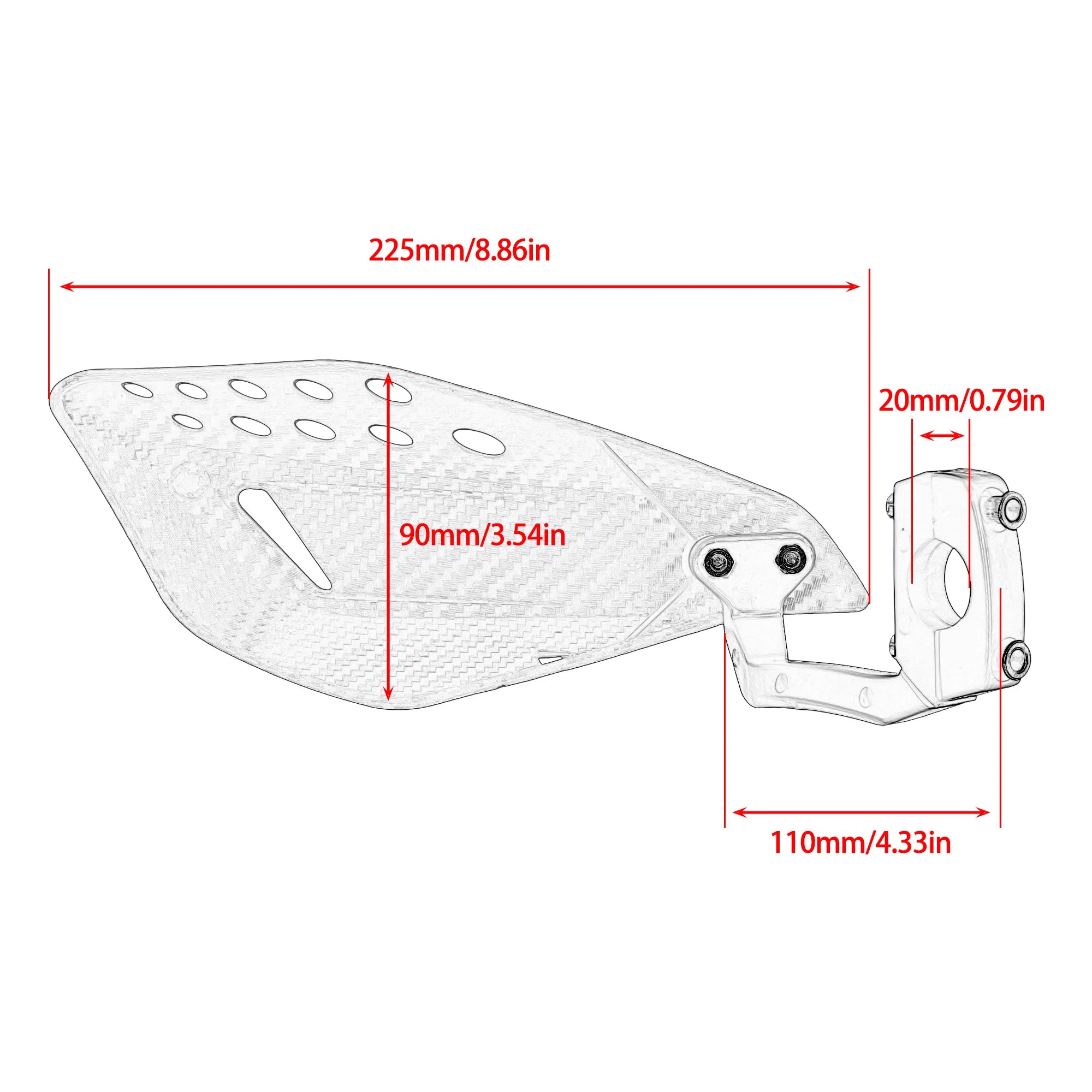 Motorcycle Hand Protector Motocross Handguards 7/8'' 22mm For KTM kawasaki Yamaha ATV Universal Dirt Bike Accessories Enduro
