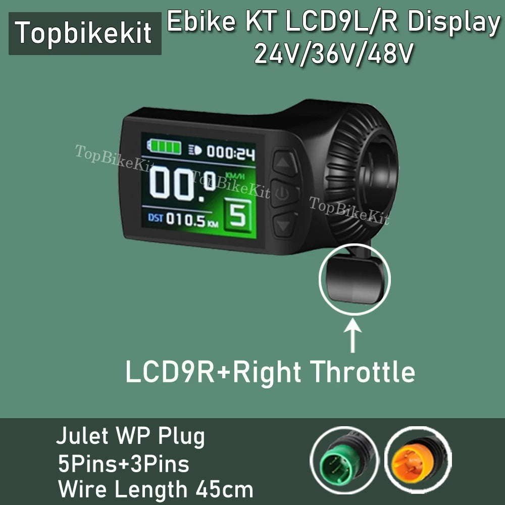 Ebike KT Display LCD8H Meter Display LED890 LED900S LCD3/4/5/8/9/10H/11 LCD Display+Julet 5pins WP Plug /SM Plug