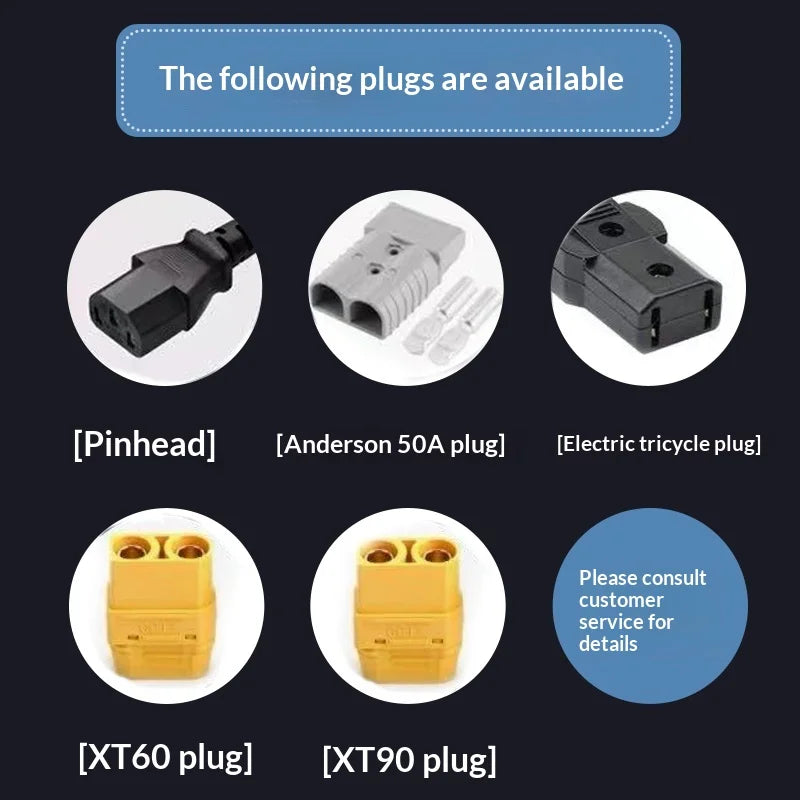 10A 15A 24V 48V 58.4V 72V 60V 84V Li-ion Lifepo4 Lithium Battery Charger Curren Adjust 13S 54.6V Fast Charge 8S 16S 20S 24S part
