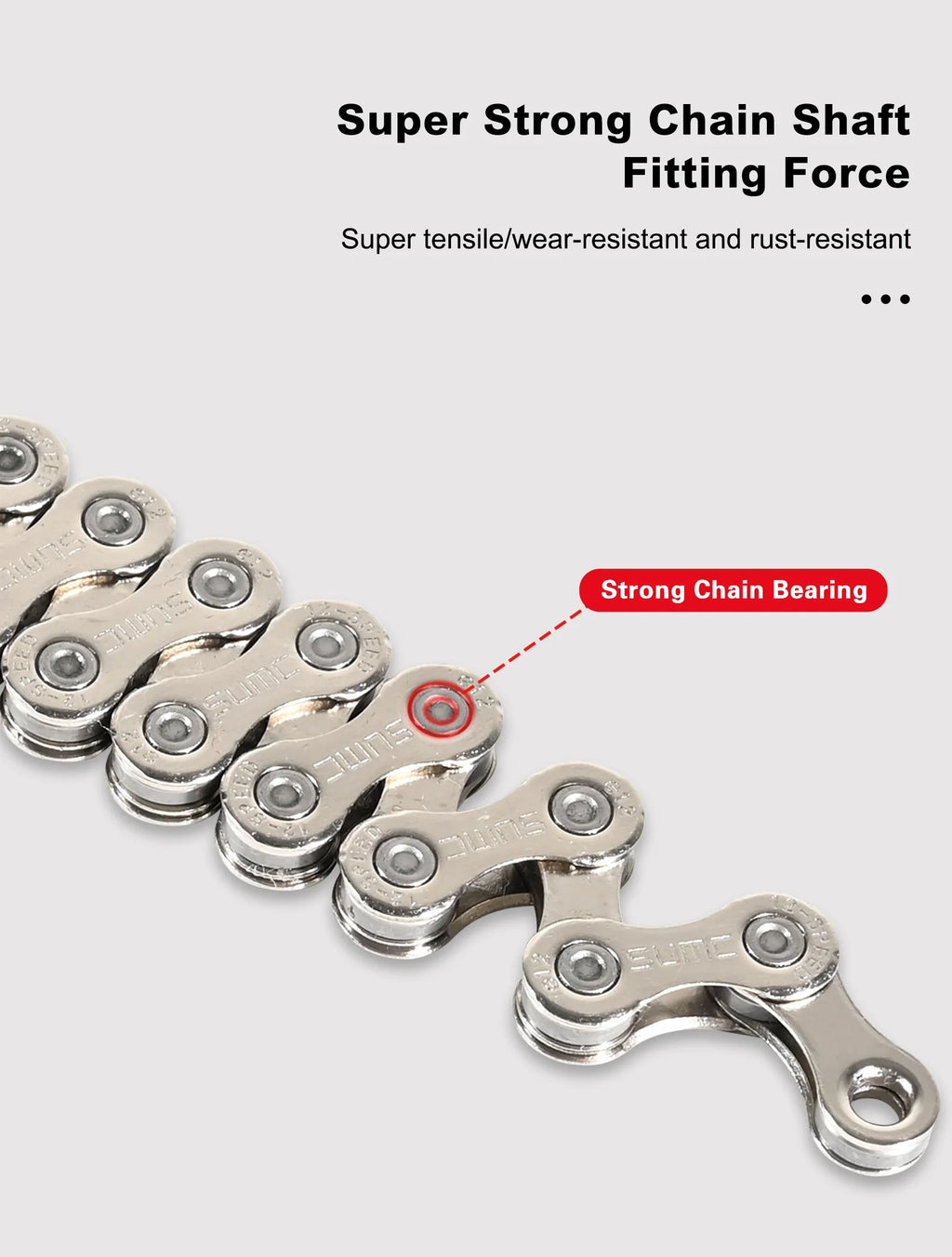 SUMC Bicycle Chain 8/9/10/11/12 Speed 126/136 Links Anti-Rust Coating MTB Road Bike Chain E8 E9 E10 E11 E12