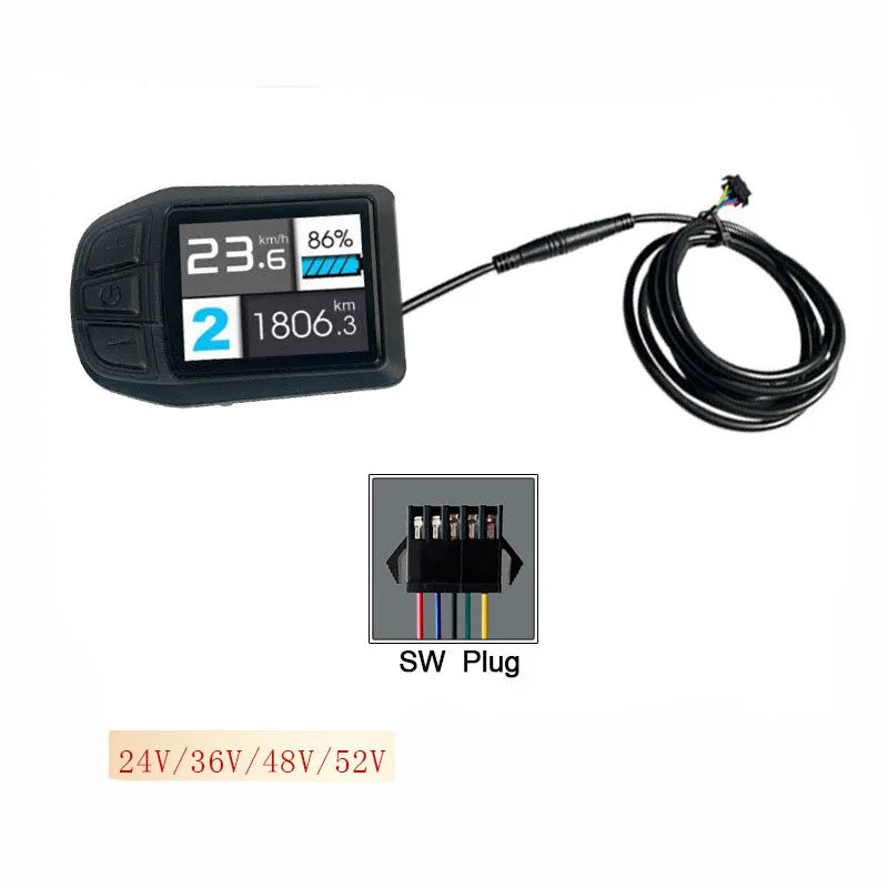 3000W 5000W Electric Bicycle Scooter Controller System 48V-72V 60A 80A Dual-mode 18-tube Sine Wave Controller S830 SW900 Display