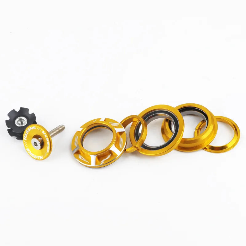 1 1/8 Inch 44mm Integrated MTB Headset Tapered Straight Tube Fork Bicycle Steering Bearing With Top Cap For Mountain Bike