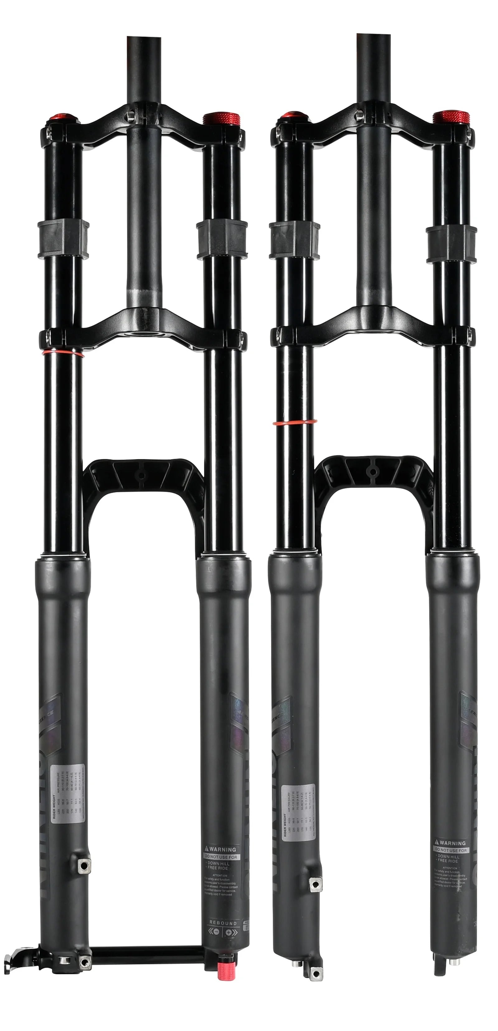 NanLio Double Shoulder Snow Front Fork 27.5inch / 29*2.5 inch MTB Fork 150mm Travel Air Supension Bike Fork E-bike Fork 15/9MM