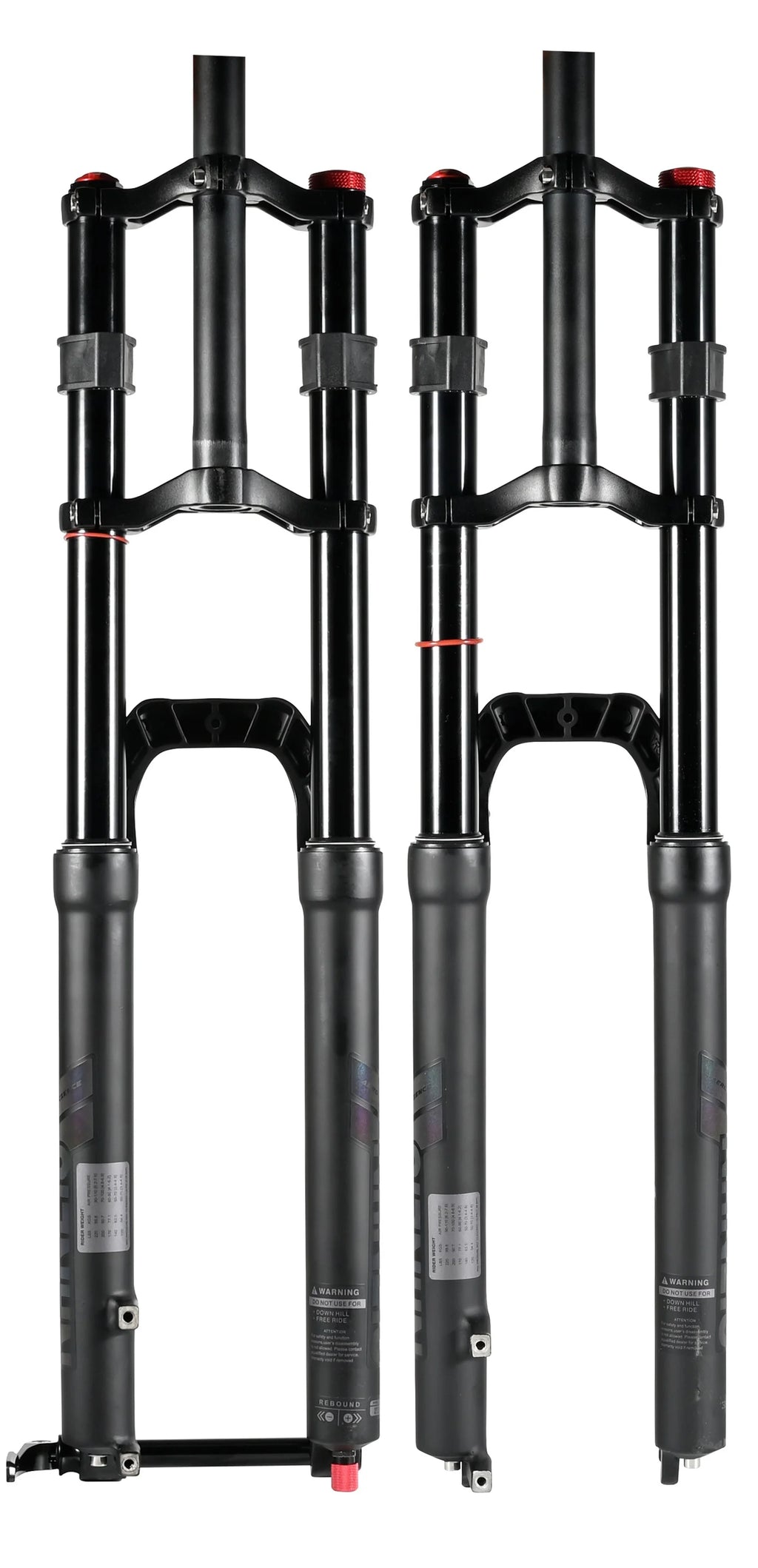 NanLio Double Shoulder Snow Front Fork 27.5inch / 29*2.5 inch MTB Fork 150mm Travel Air Supension Bike Fork E-bike Fork 15/9MM