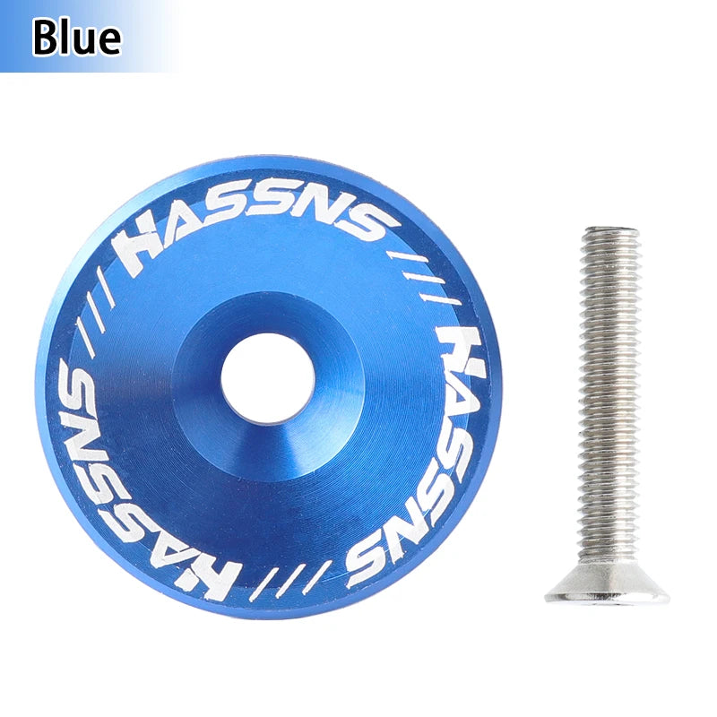 HASSNS Mtb Power Cap Stem Cap Bicycle Headset Top Cover For Mountain Road Bike Table Cover Aluminium Alloy Steering Series Top