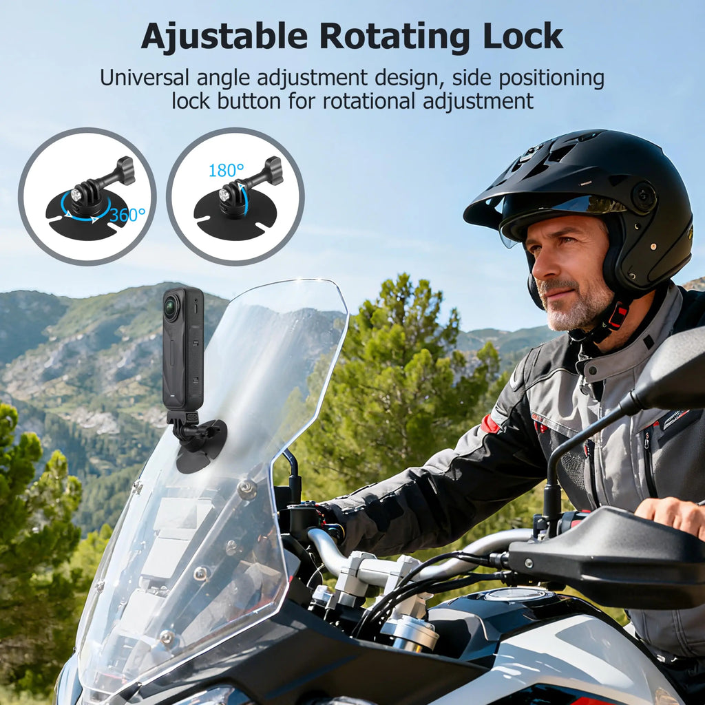 Flexible Adhesive Helmet Mount for DJI Osmo Action 6 5 pro 4 Nano for Insta360 X5/X4 GO Ultra Action Camera Snowboard Surfboard