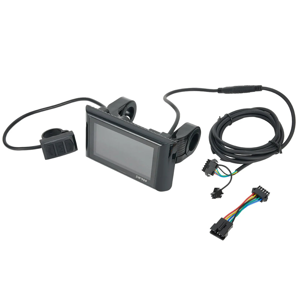 1 Set E-Bike SW900 LCD Colorful Display Control Panel 24-60V Electric Bicycle Scooter 5pin/6pin SM Plug Bicycle Accessories