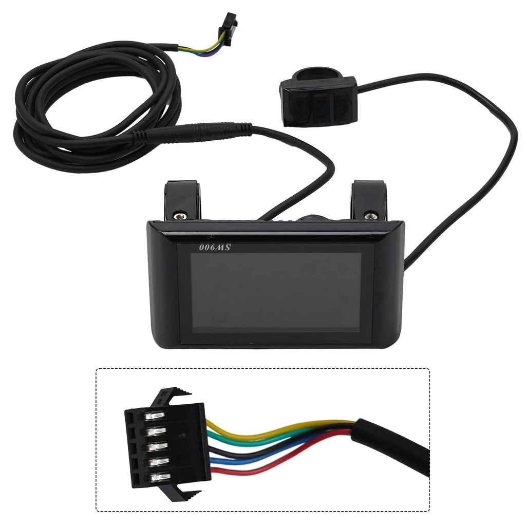 1 Set E-Bike SW900 LCD Colorful Display Control Panel 24-60V Electric Bicycle Scooter 5pin/6pin SM Plug Bicycle Accessories