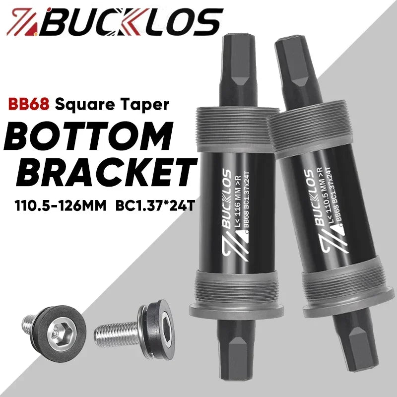 BUCKLOS Bike Bottom Bracket Square Hole Road Mountain Bike E-Bike Crank BB BB68 BB80 BB90 BB100 BB110 BB120 MTB Crankset Parts
