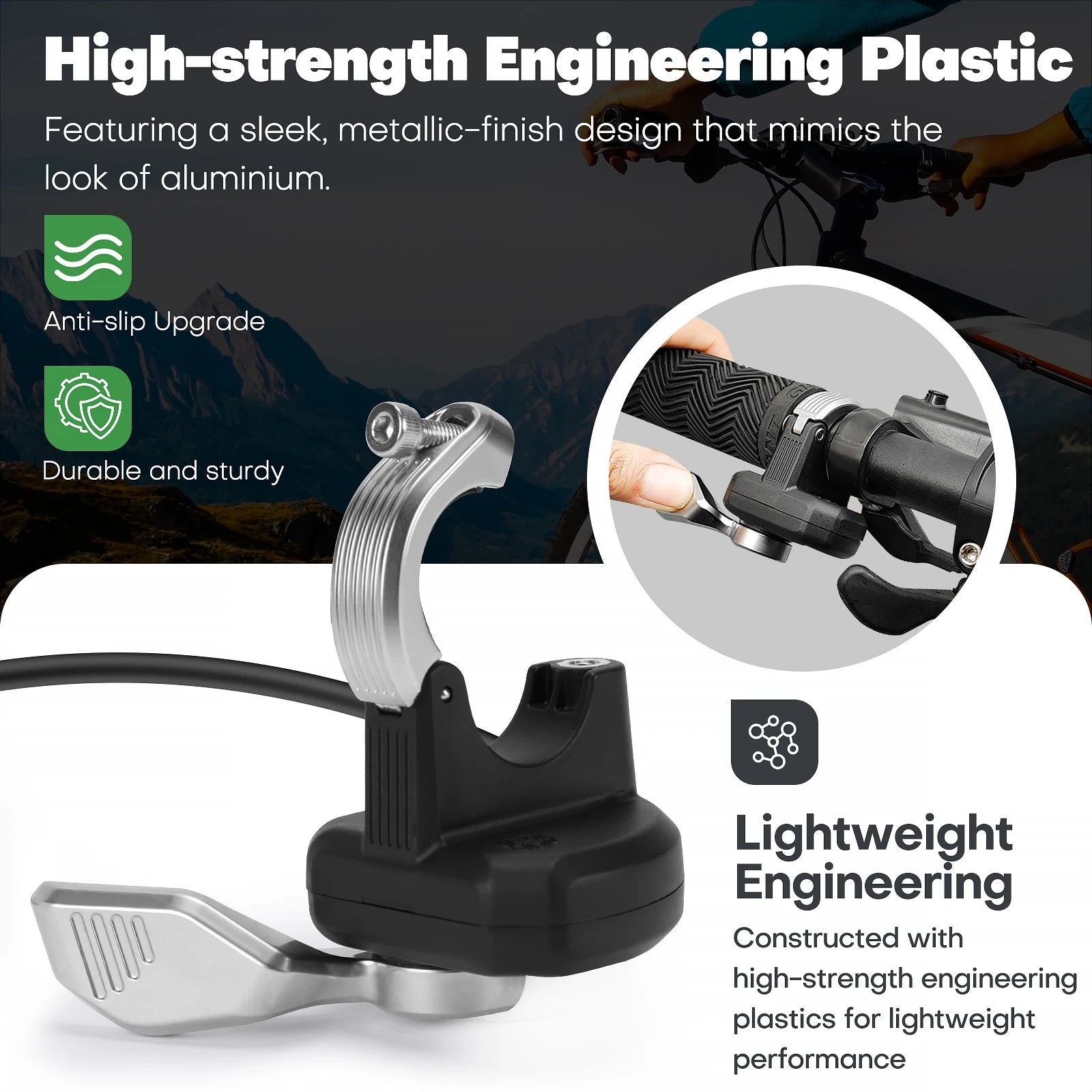 WUXING  E-Bike 108X-2 Right/Left/SM Thumb Throttle three options, Universal 36V/48V/60V/72V Electric Bicycle Accelerator