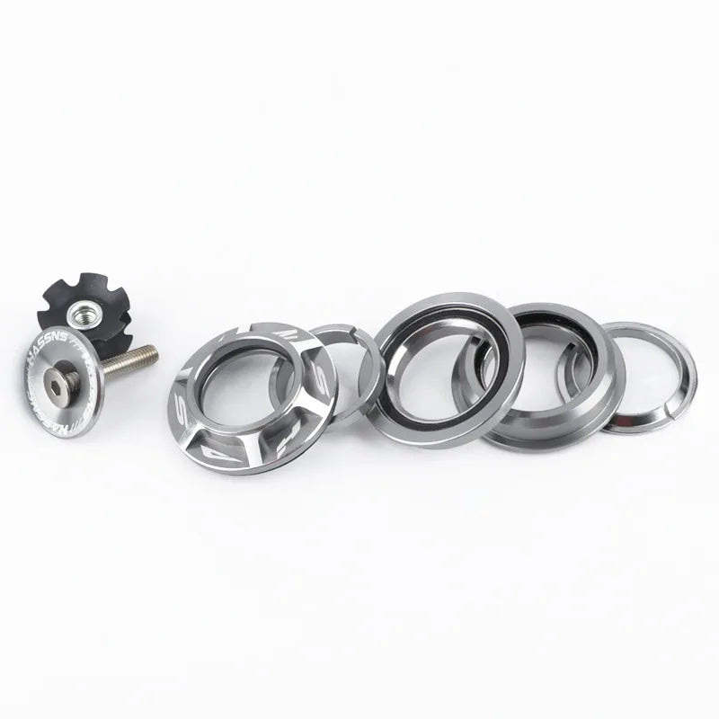 1 1/8 Inch 44mm Integrated MTB Headset Tapered Straight Tube Fork Bicycle Steering Bearing With Top Cap For Mountain Bike