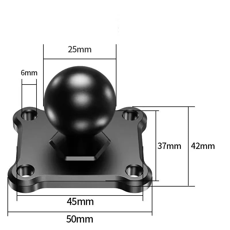 1 inch Ball Head Adapter Mount Base Motorcycle Handlebar Rearview Mirror Bracket for DJI GoPro Insta360 Action Camera Accessory