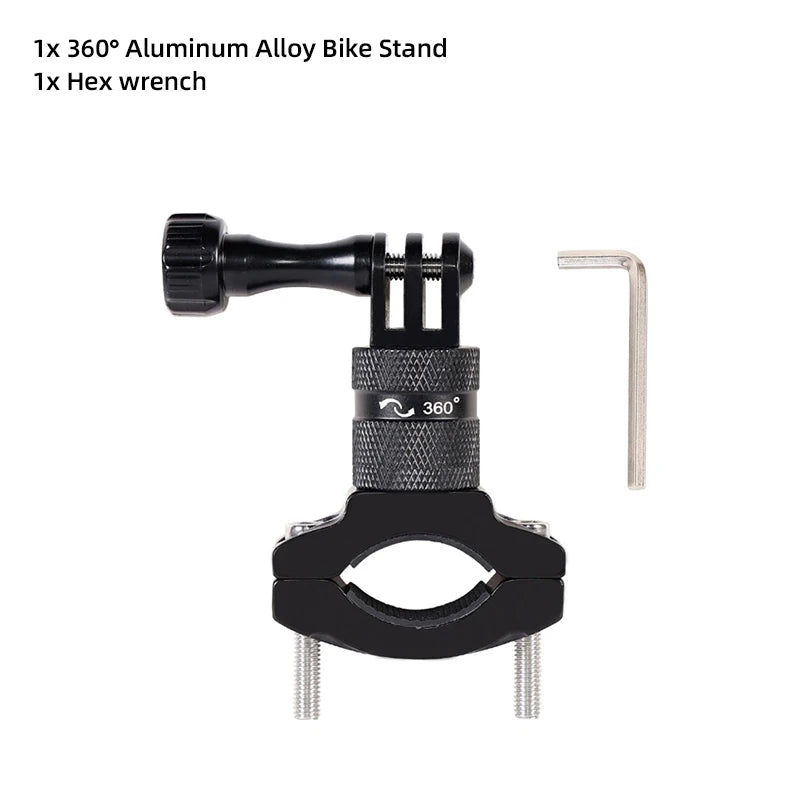 Bicycle Handlebar Mount Motorcycle Holder For Gopro Hero 13 12 11 10 9 8 SJCAM SJ4000 AKASO X5 insta360 DJI Osmo Action Camera