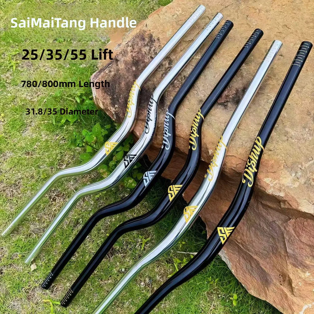 DISRUP 780/800mm Mountain Bike Handlebar, 31.8/35mm Diameter, Aluminum Alloy Handlebar for Downhill Biking and Off-Road Trails