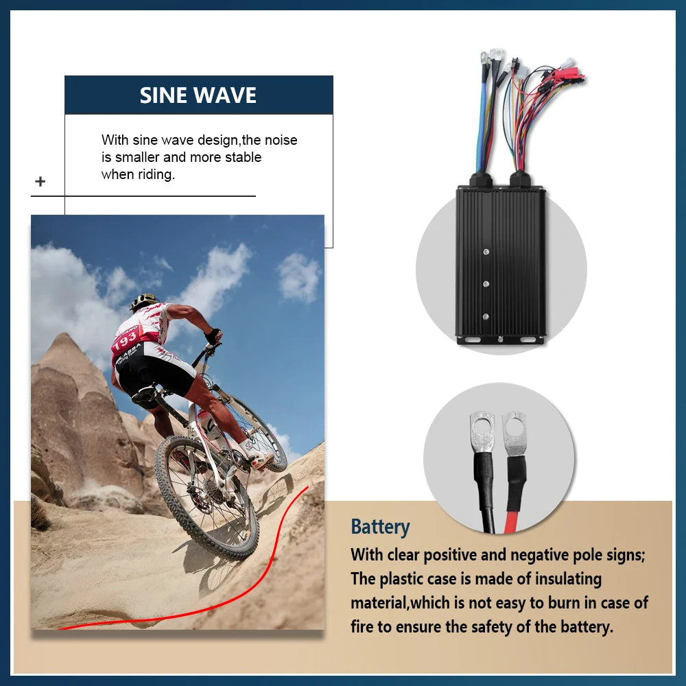 48-72V 80A 3000W/5000W electric bicycle controller Brushless Motor Dual Mode Controller Mode E-bike Controller Parts Accessories