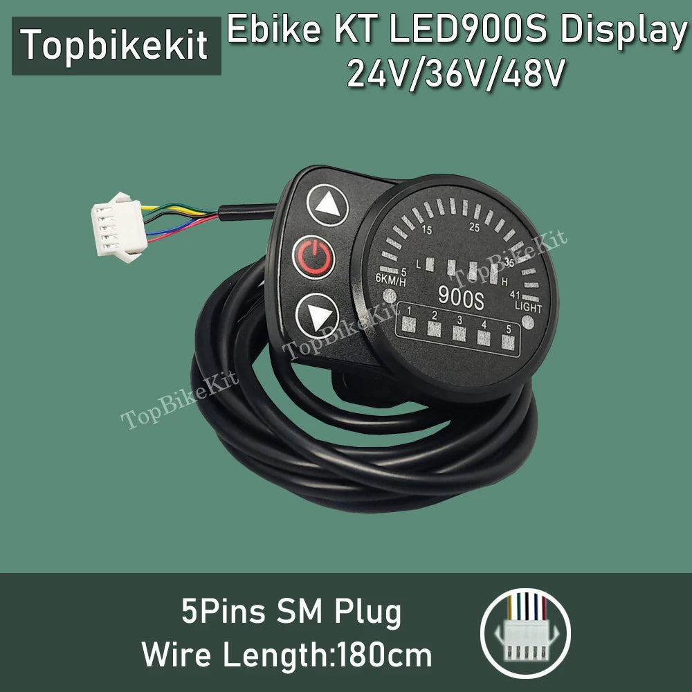 Ebike KT Display LCD8H Meter Display LED890 LED900S LCD3/4/5/8/9/10H/11 LCD Display+Julet 5pins WP Plug /SM Plug