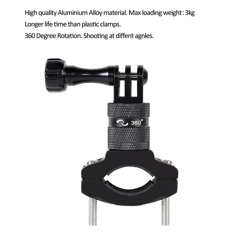 Bicycle Handlebar Mount Motorcycle Holder For Gopro Hero 13 12 11 10 9 8 SJCAM SJ4000 AKASO X5 insta360 DJI Osmo Action Camera
