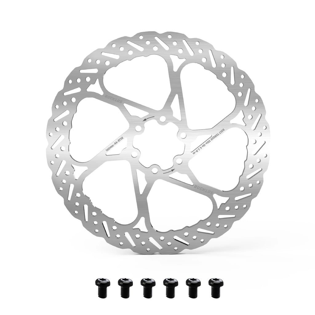 BUCKLOS 140/160/180/203mm Bike Brake Disc Stainless Steel Bicycle Brake Rotors Road MTB Bike Rotor 6-Bolt Cycling Disc