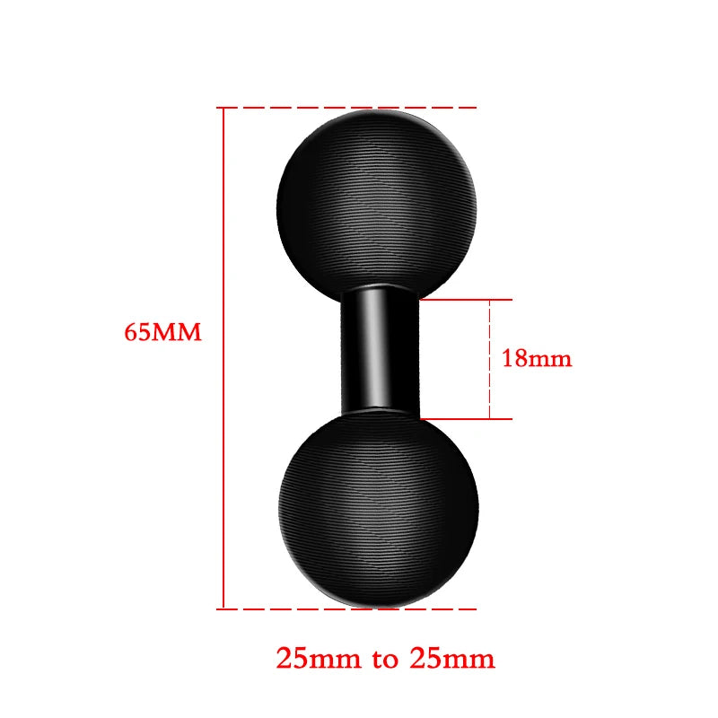 1 inch Ball Head Adapter Mount Base Motorcycle Handlebar Rearview Mirror Bracket for DJI GoPro Insta360 Action Camera Accessory