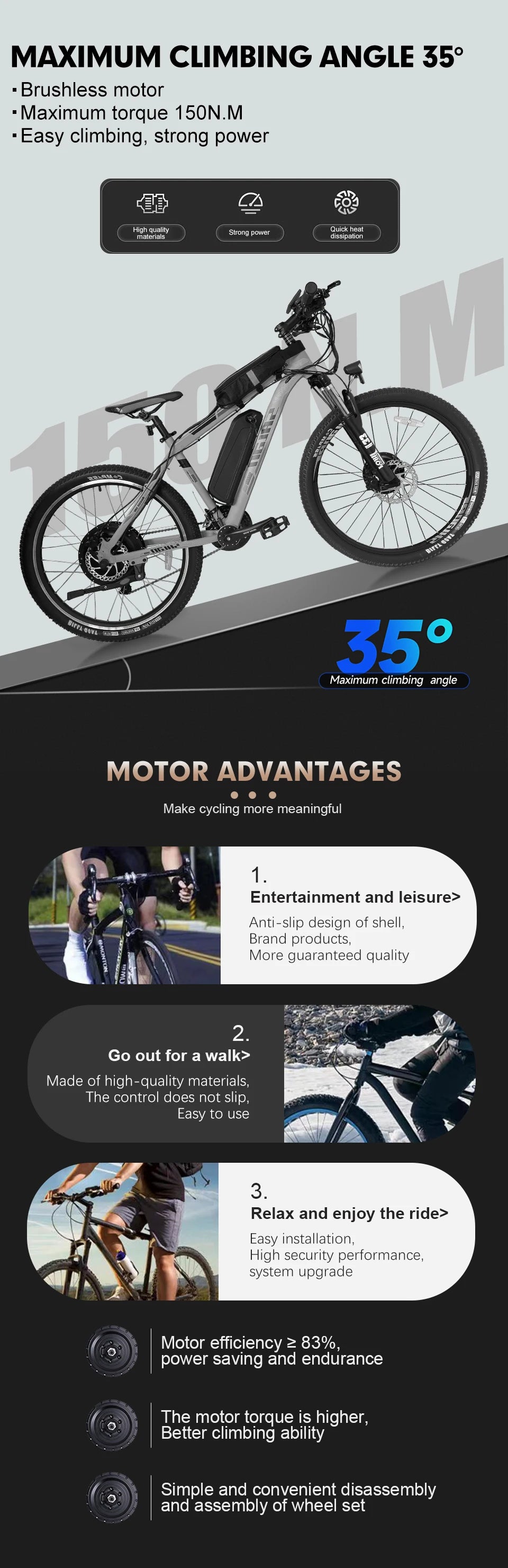 MTX Ebike Conversion Kit 72V 5000W Brushless Rear Rotate Hub Motor Wheel Dropout 150mm for Electric Bike Conversion Kit 27.5inch