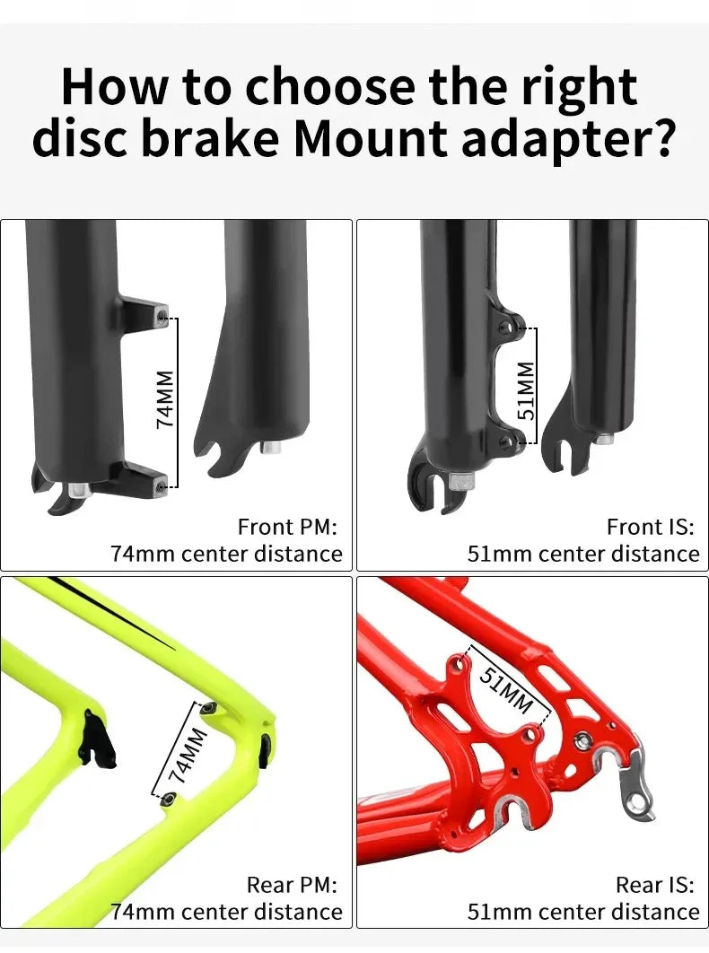 Bicycle Disc Brake Adapter MTB Disc Brake Converter for IS PM 160 180 203mm Rotor Mountain Bike Bracket Cycling Caliper Mount
