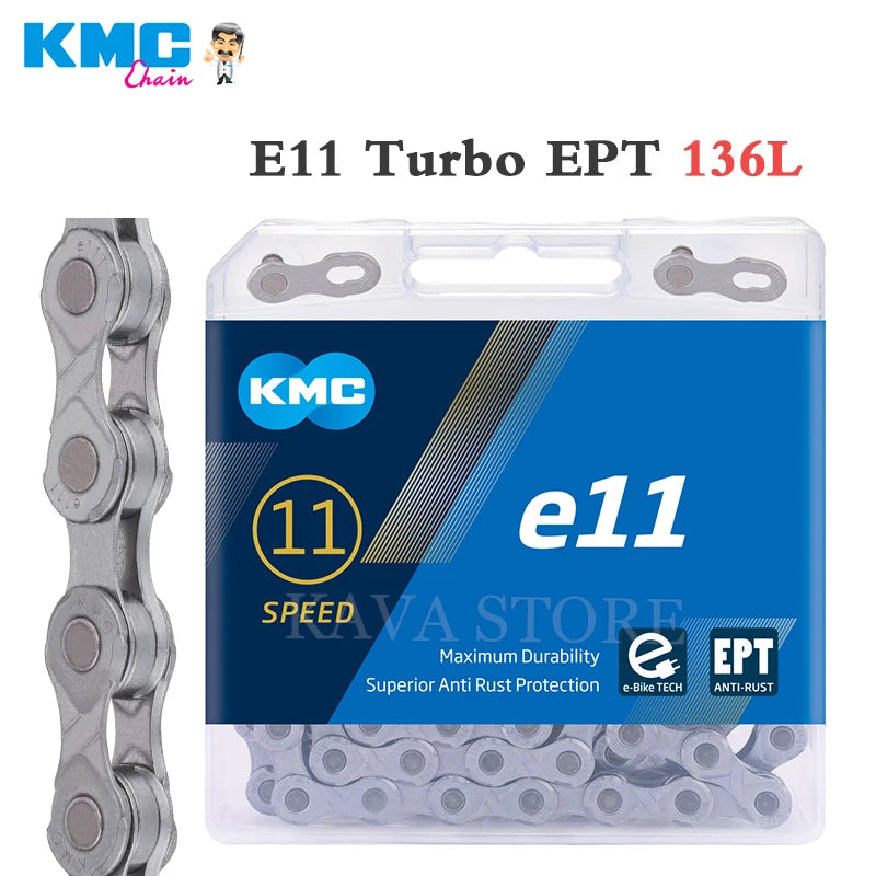 KMC E-BiKE E8 E9 E10 E11 E12 Chain 8 9 10 11 12 Speeds 136 Links Anti-rust Electric Sport Bicycle eBike Chains Original
