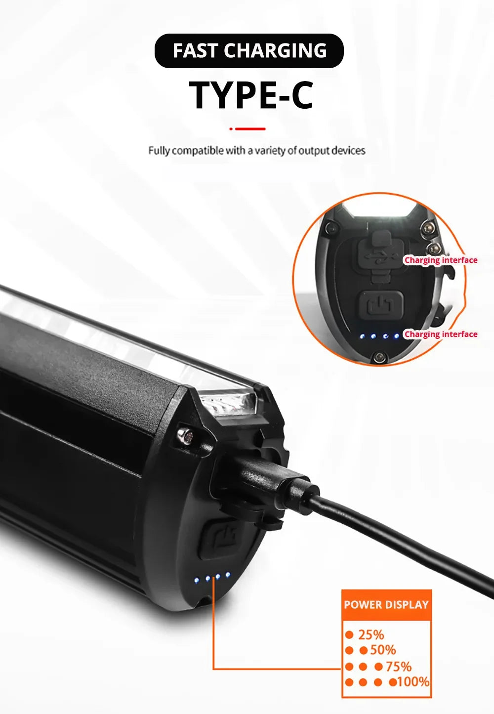 10000LM Bicycle Light Front Bike Light Waterproof 8000mah 5*P90 Flashlight USB Charging MTB Road Cycling Lamp Accessories
