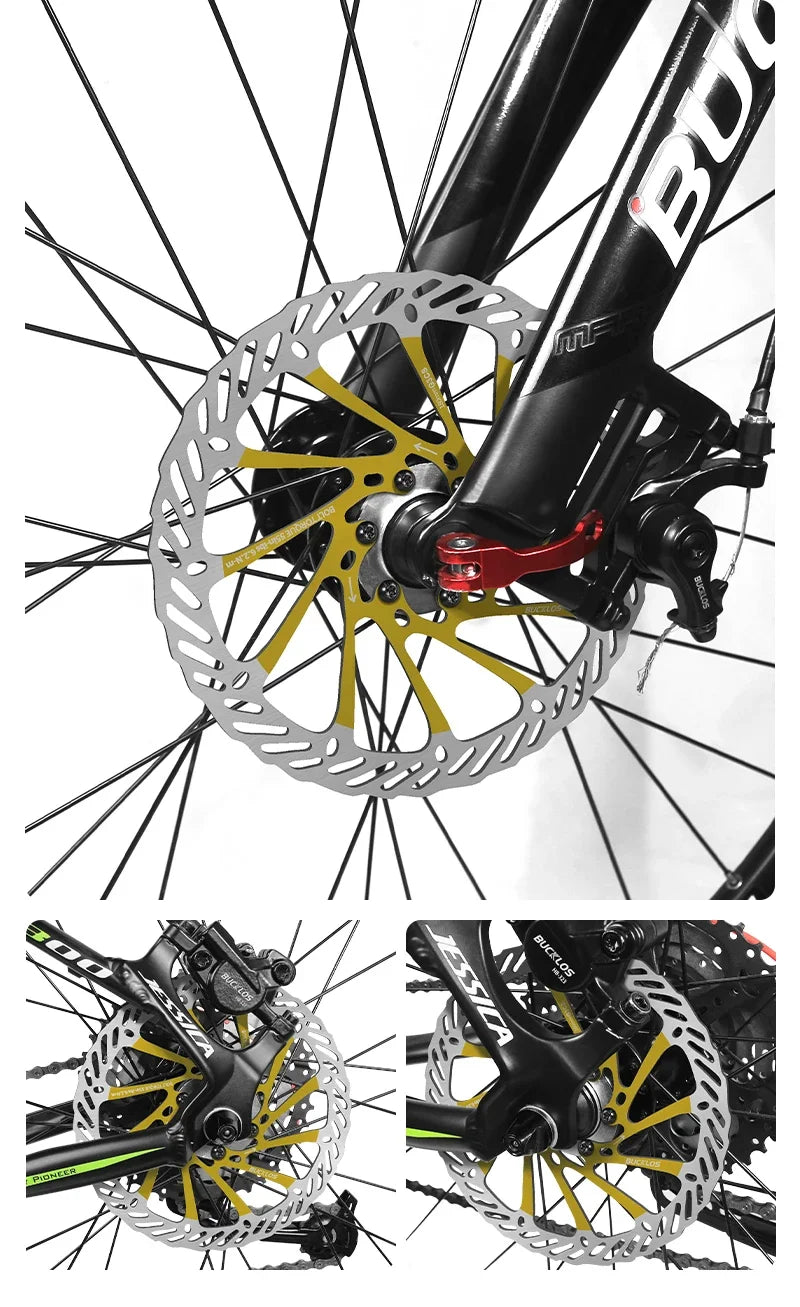 BUCKLOS Ultralight MTB Bike Hydraulic Disc Brake Rotor 160/180/203mm Mountain Road Racing Bicycle Brake Disc with 6 Free Bolts