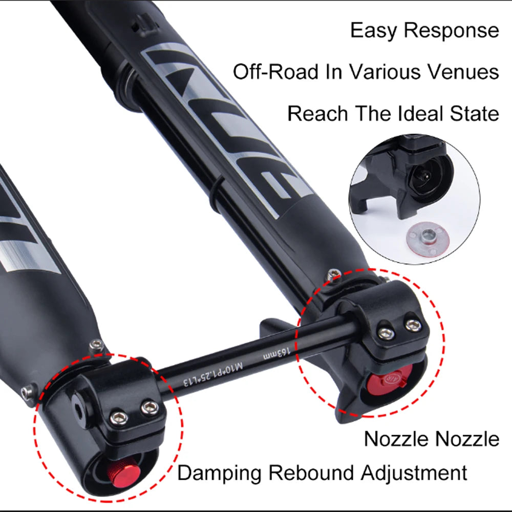 BOLANY Downhill MTB Electric Bike Beach Motorcycle Inverted Fork Shock Absorber 160mm  26 27.5 29 XC AM DH Bicycle Accessories