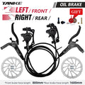TANKE Mountain Bike Hydraulic Disc Brake Kit with 160mm Rotors, Hydraulic Calipers, Front and Rear Mounts, and 22.2mm Handlebar