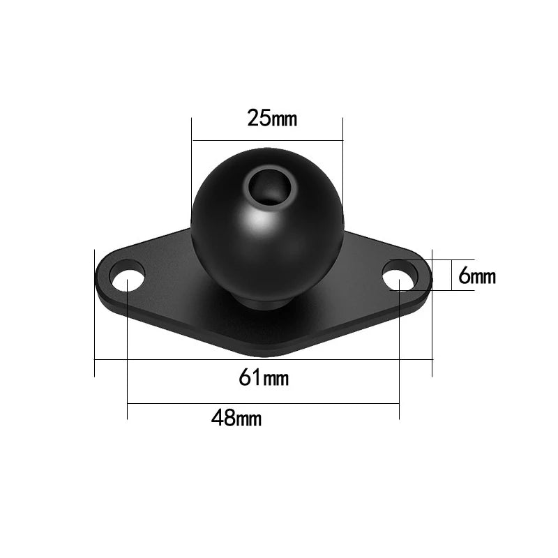 1 inch Ball Head Adapter Mount Base Motorcycle Handlebar Rearview Mirror Bracket for DJI GoPro Insta360 Action Camera Accessory