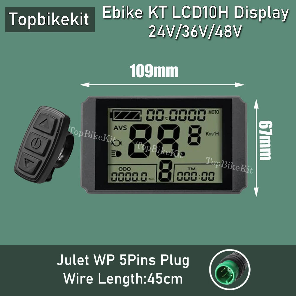 Ebike KT Display LCD8H Meter Display LED890 LED900S LCD3/4/5/8/9/10H/11 LCD Display+Julet 5pins WP Plug /SM Plug