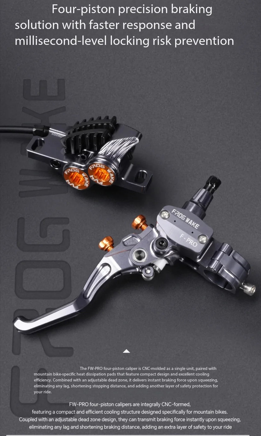Frog F-PRO 4-Piston Hydraulic Brake DH Downhill for MTB & E-Bike