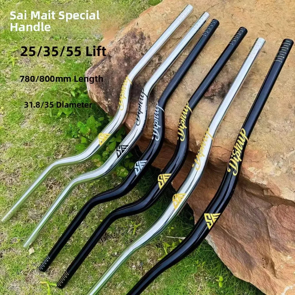 DISRUP 780/800mm Mountain Bike Handlebar, 31.8/35mm Diameter, Aluminum Alloy Handlebar for Downhill Biking and Off-Road Trails