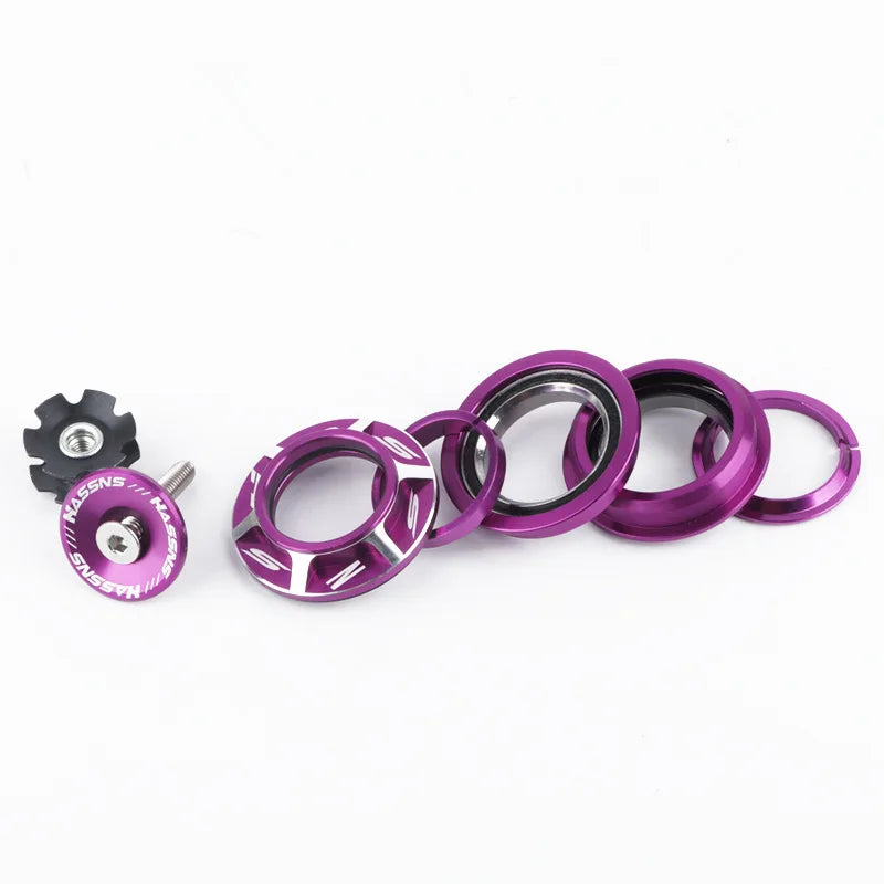 1 1/8 Inch 44mm Integrated MTB Headset Tapered Straight Tube Fork Bicycle Steering Bearing With Top Cap For Mountain Bike