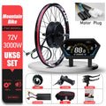 72V 3000W MTX39 E-Bike Conversion Kit Brushelss Gearless Rear Wheel Hub Motor For Electric Bicycle Conversion Kit 26-29inch 700C