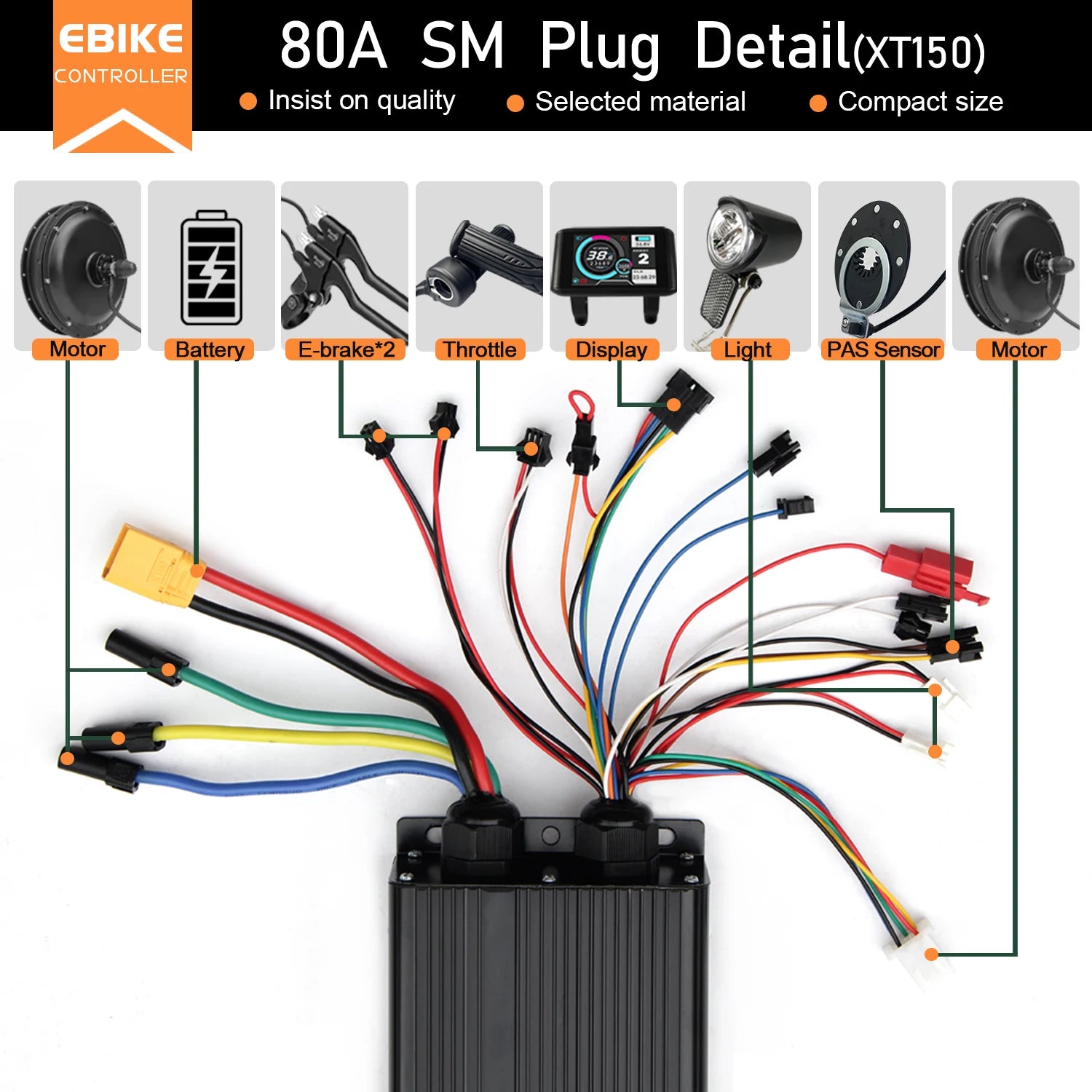 MTX Ebike Conversion Kit 72V 5000W Brushless Rear Rotate Hub Motor Wheel Dropout 150mm for Electric Bike Conversion Kit 27.5inch