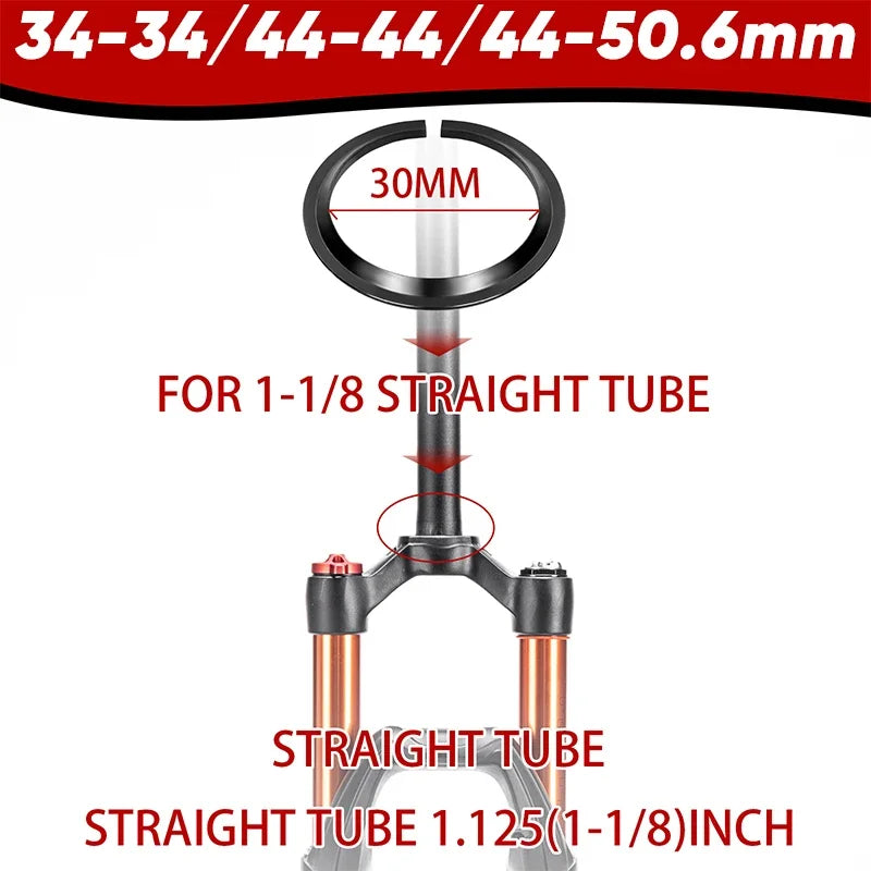 BUCKLOS Bike Headset 1-1/8" Sealed Bearing Aluminum Alloy MTB Bicycle Bowl Set Headset 34/44/50.6/52/55/56mm Fork Cycling Parts
